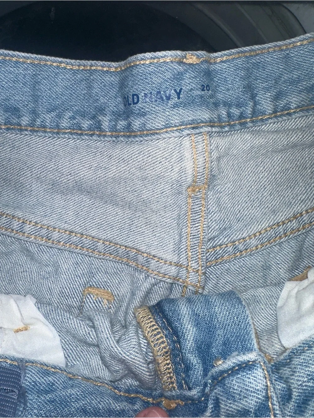 High-Waist Denim Jean Shorts - Light Blue
